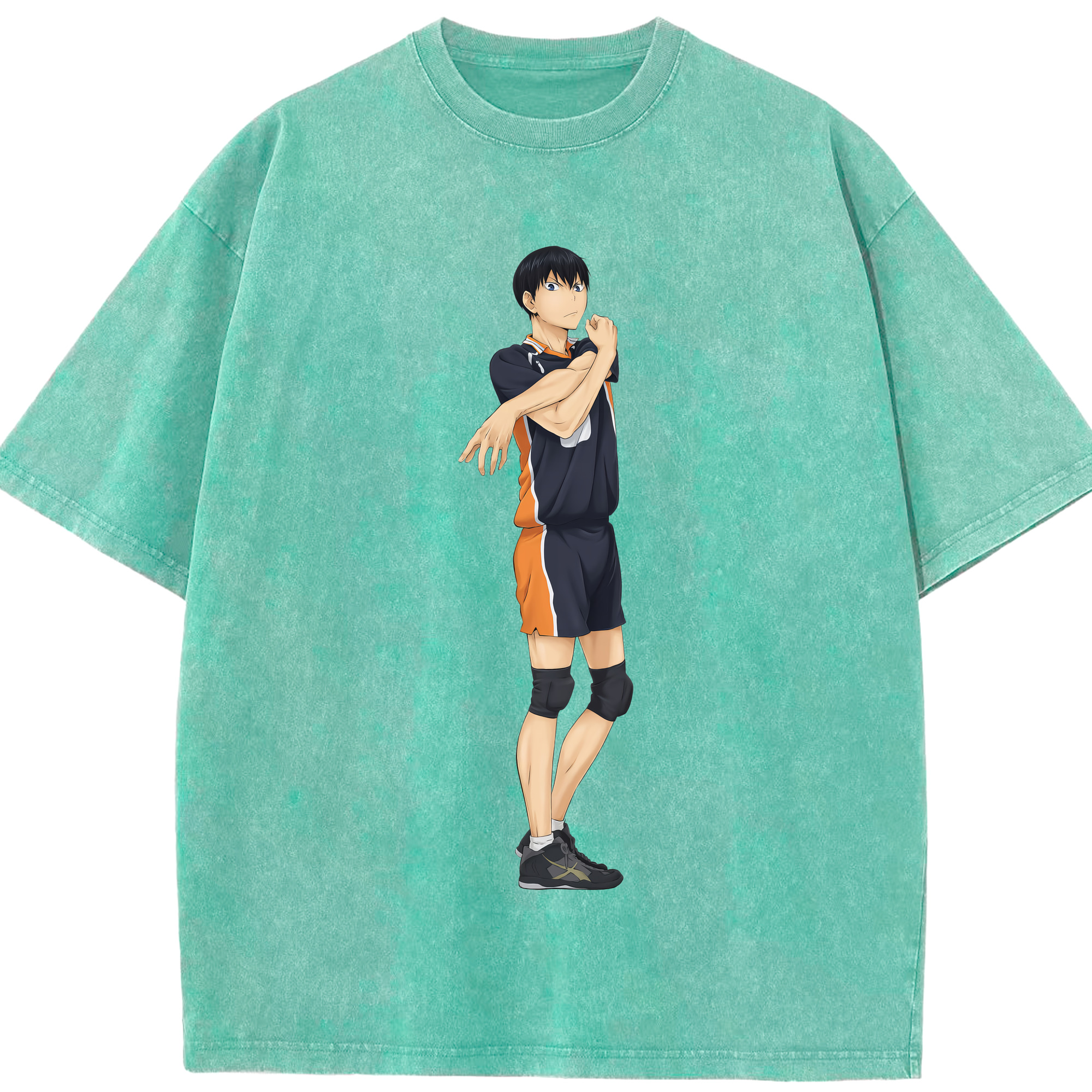 （画像用） ハイキュー!! Haikyu!! 綿100% ヴィンテージ風 半袖Tシャツ（フロントプリント）